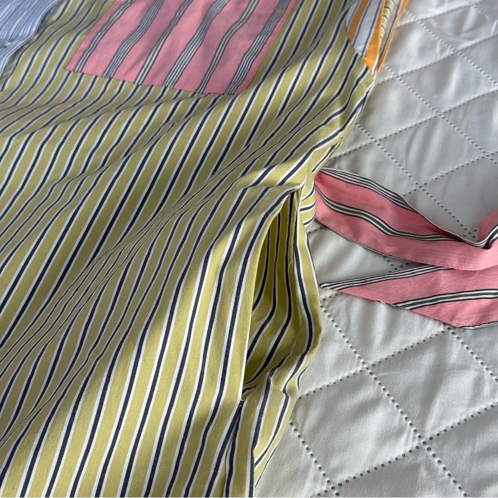 NWT Anthropologie Maeve Colorblock Stripe Shirt Dress Resort M Coastal Resort - Picture 8 of 10